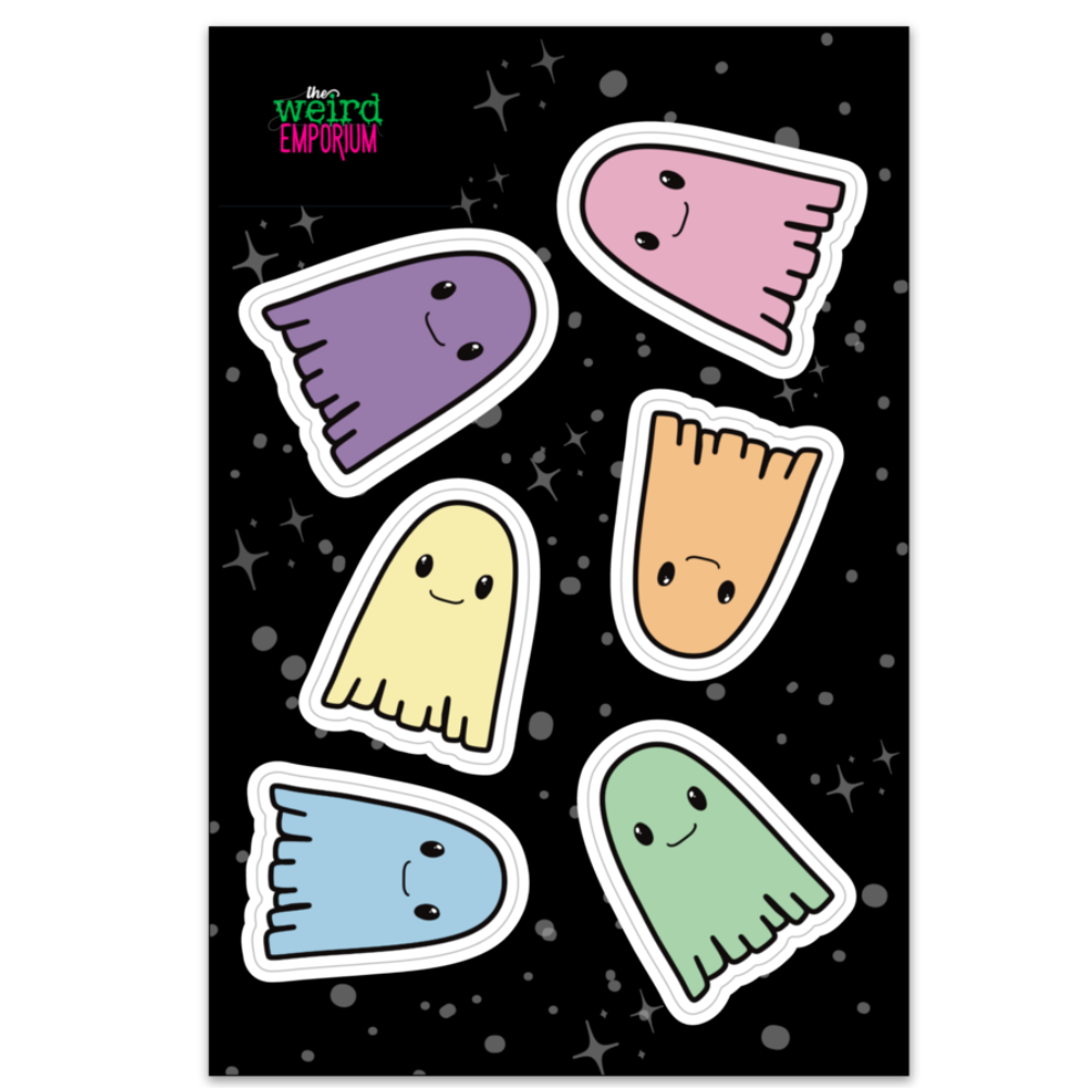 4" x 6" Ghost Sticker Sheet