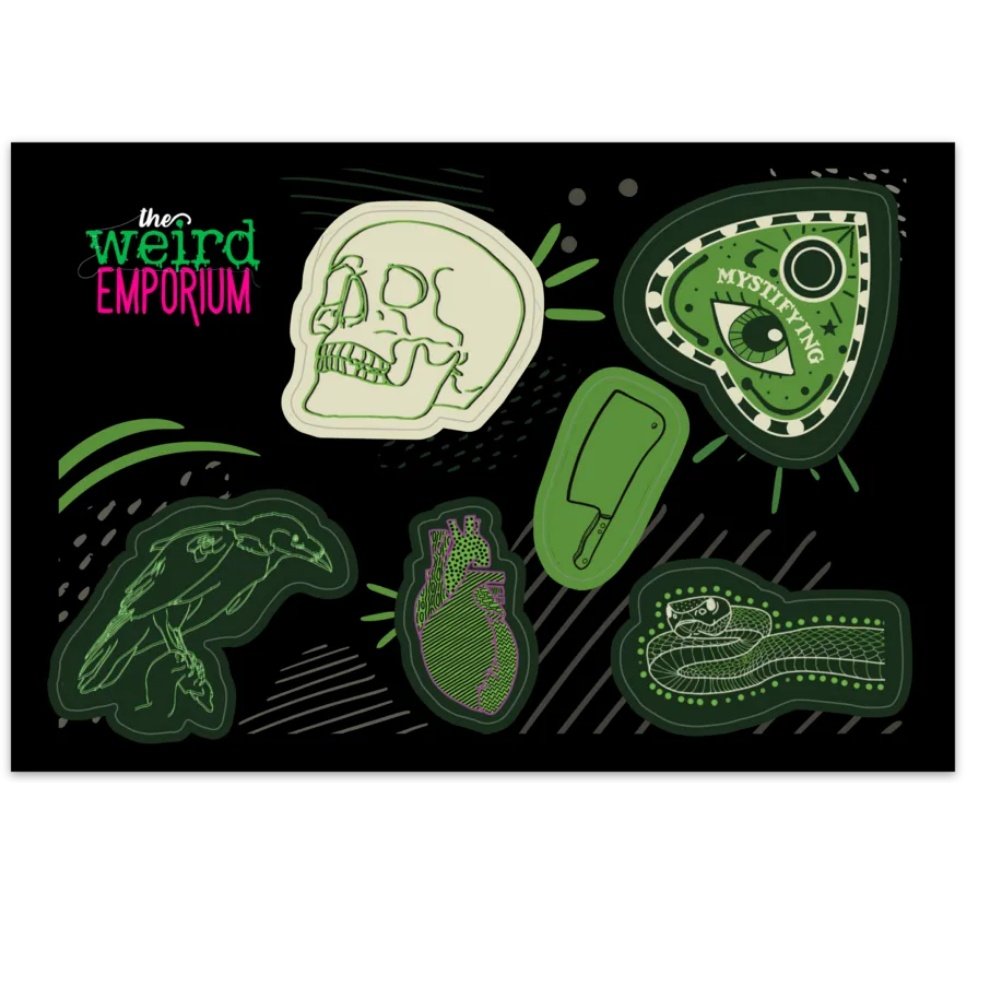 4" x 6" Creepy Sticker Sheet