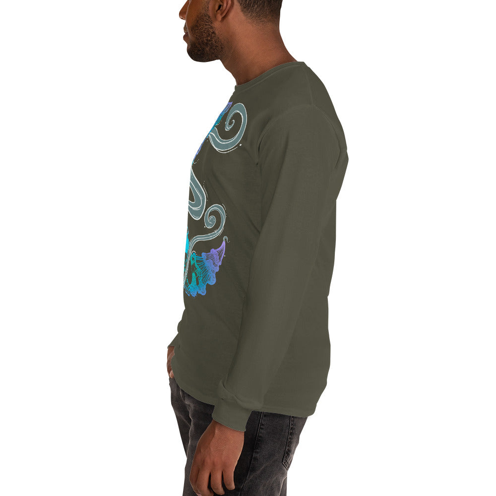 Cool Mushroom Moon Magic Long Sleeve Shirt