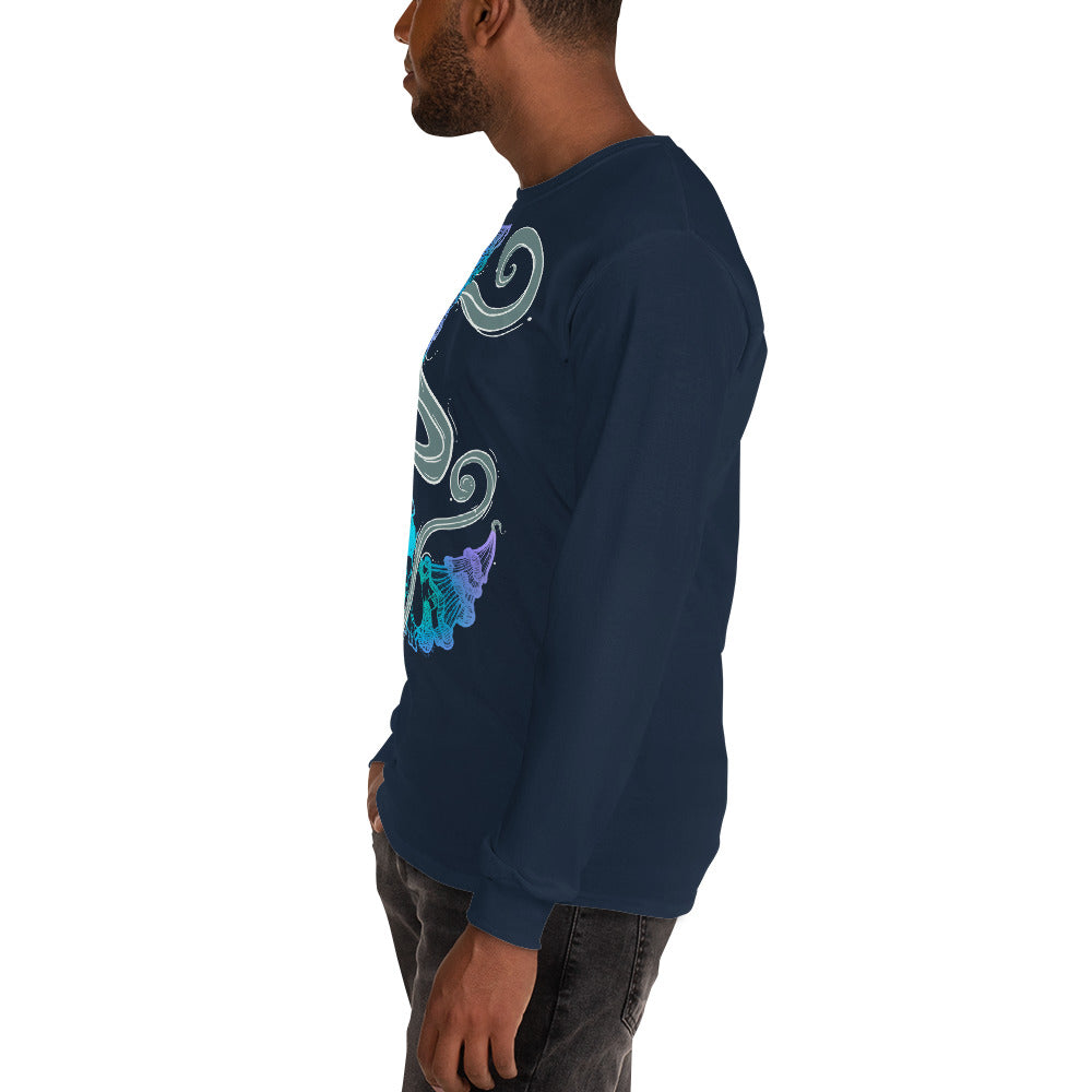 Cool Mushroom Moon Magic Long Sleeve Shirt