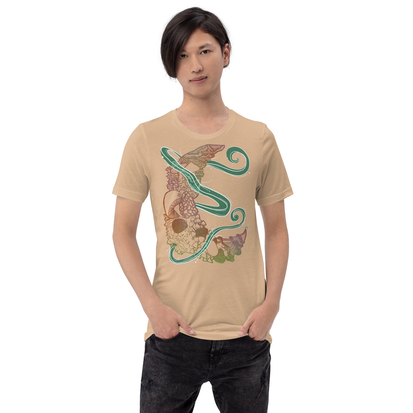 Earthy Mushroom Magic Unisex t-shirt