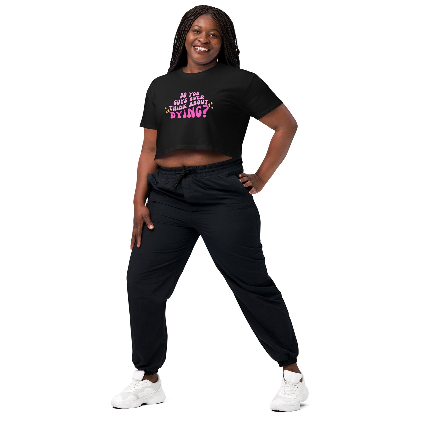 Do you ever think of dying Women’s crop top (Barbie Movie)