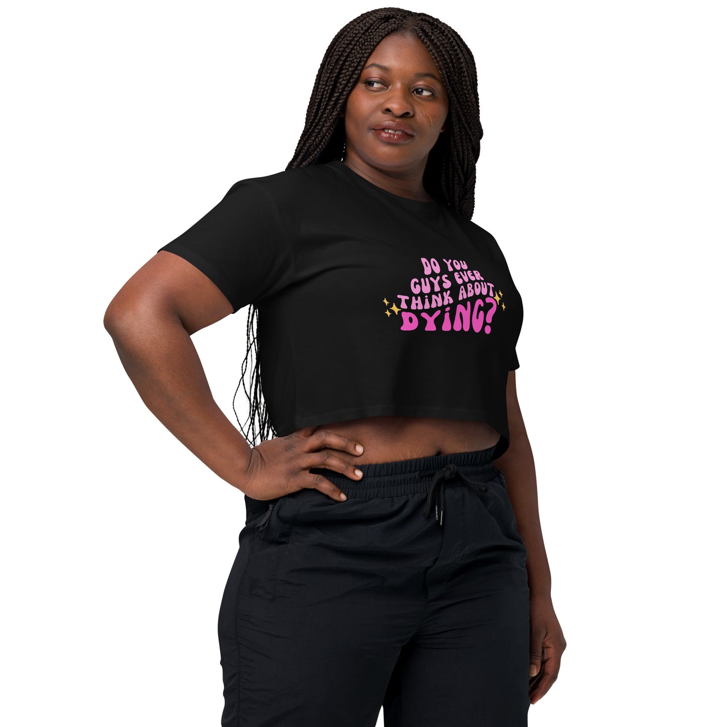 Do you ever think of dying Women’s crop top (Barbie Movie)