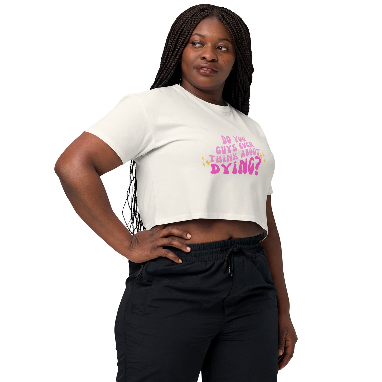 Do you ever think of dying Women’s crop top (Barbie Movie)