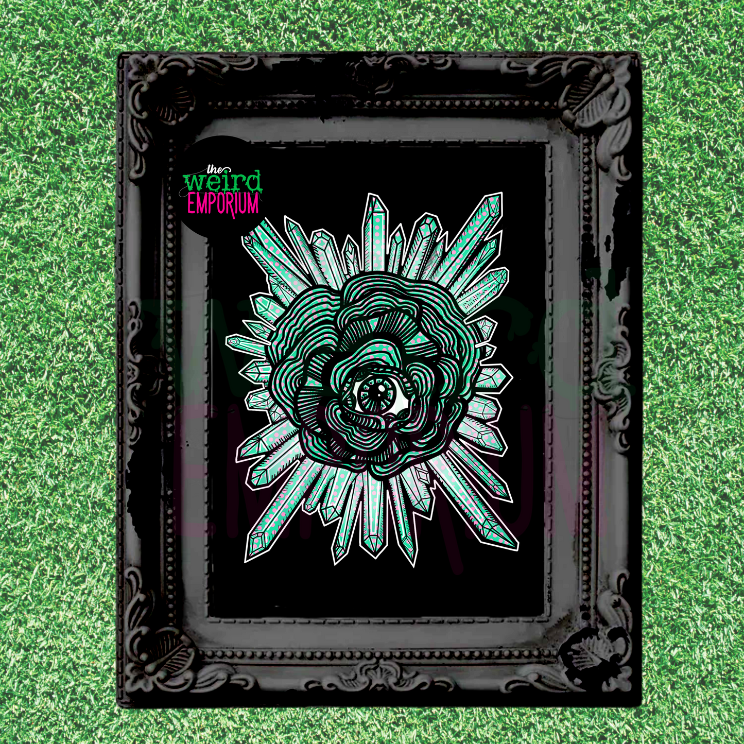 Mint Dot Eyeball Crystals Print