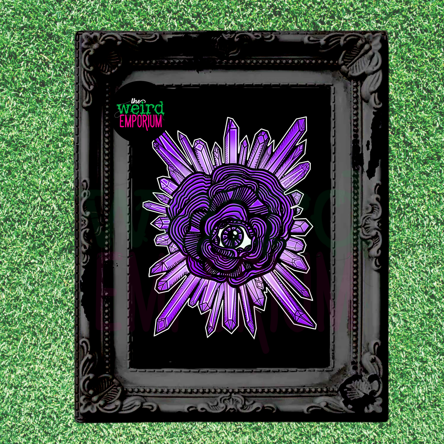 Purple Eyeball Crystals Print