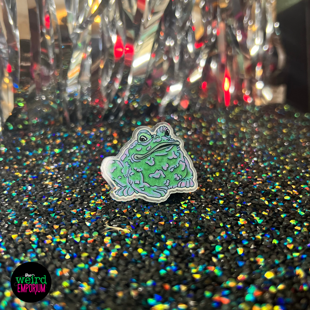 Toad Pin, Cottagecore Pin, Toadie Pin, animal pin, frog and toad pin, nature pin, pastel goth pin, weird pin, weird gift, frog pin,