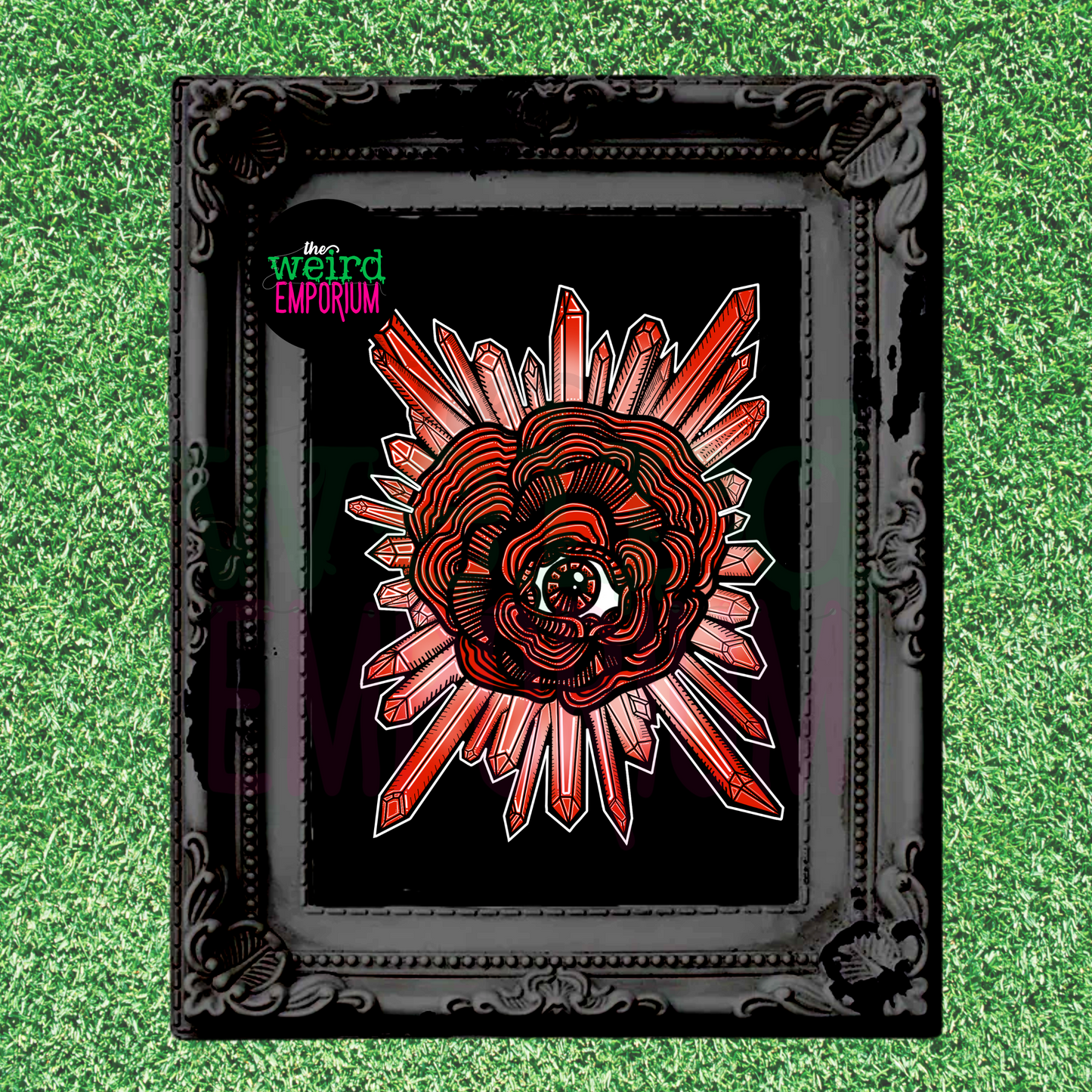 Red Eyeball Crystals Print