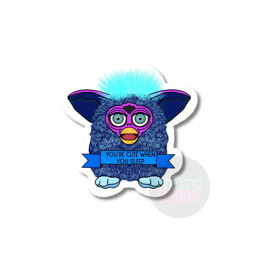 Furby - You're cute when you sleep Sticker