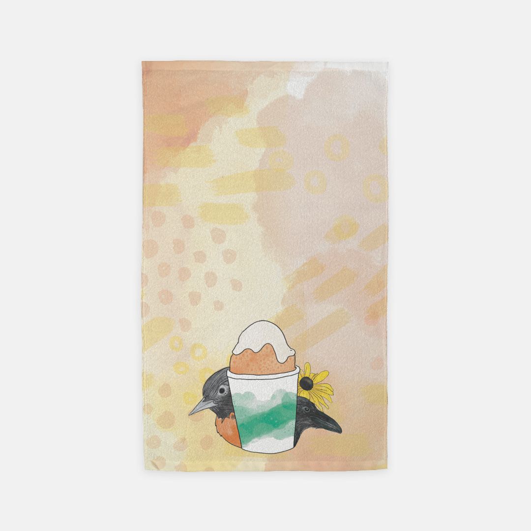 Baltimore Birds & Snowball Hand Towel (15" x 25")
