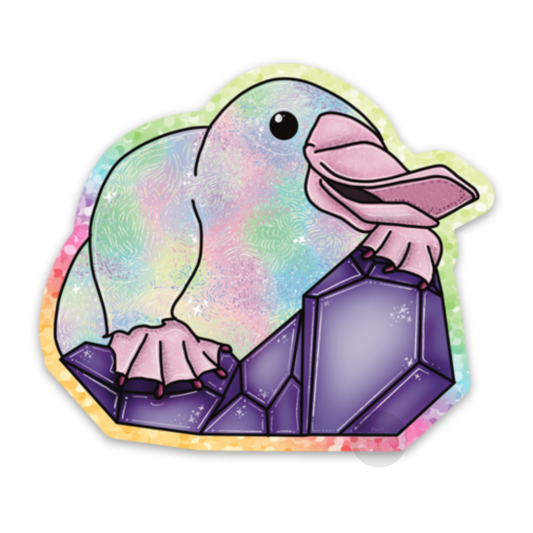 Platypus Glitter Sticker