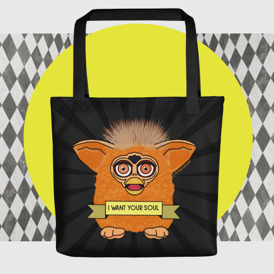 I want your soul Furby Tote Bag
