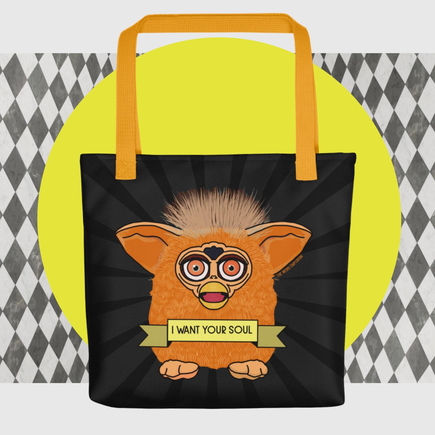 I want your soul Furby Tote Bag