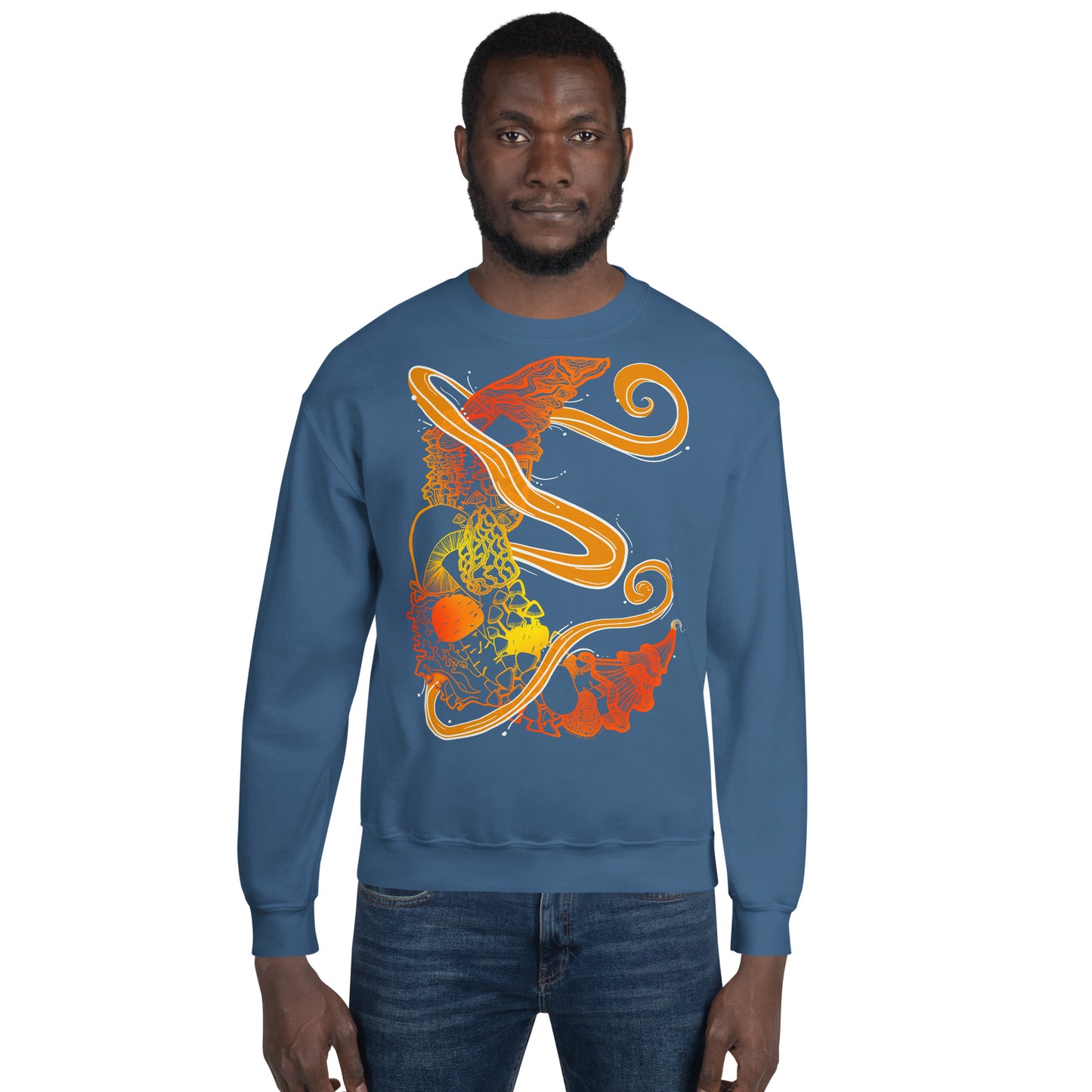 Fire Mushroom Moon Magic Unisex Sweatshirt
