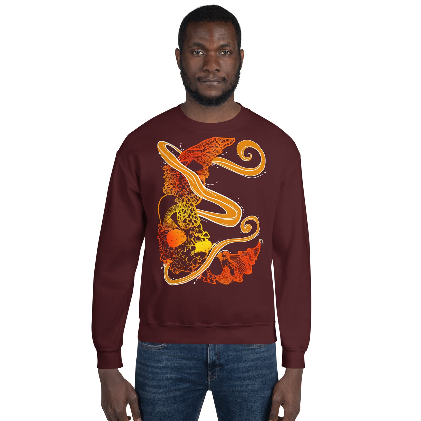 Fire Mushroom Moon Magic Unisex Sweatshirt