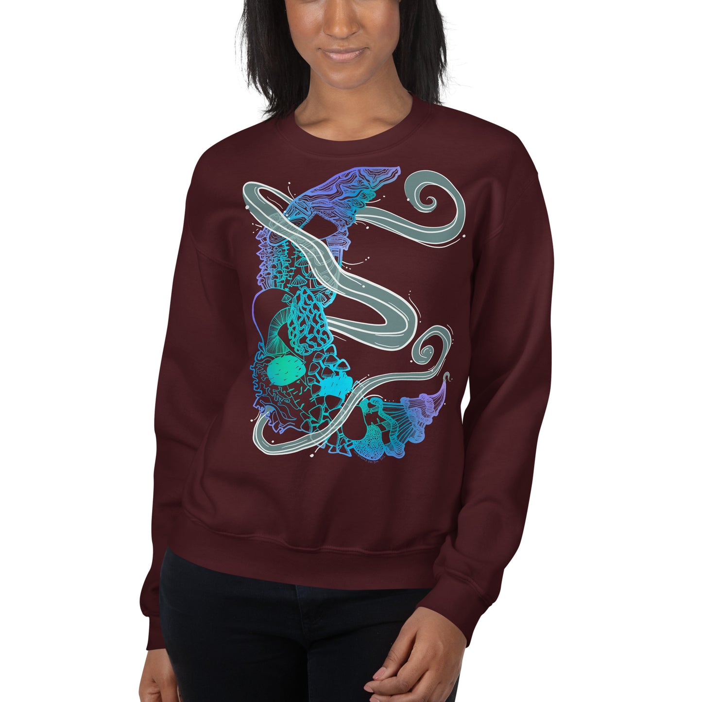 Cool Mushroom Moon Magic Sweatshirt