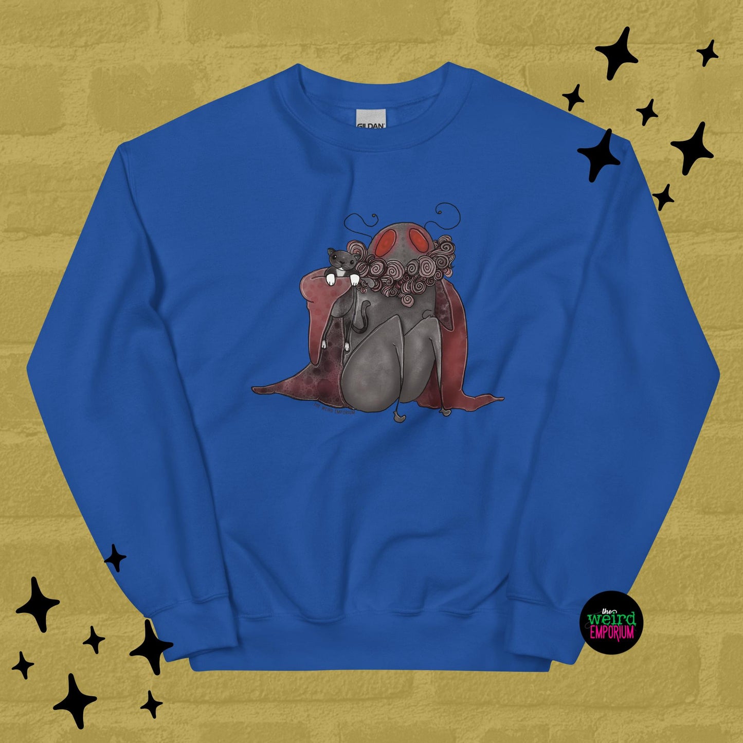 Mothman & Cat Sweatshirt
