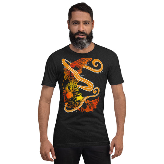 Fire Mushroom Moon Magic Unisex t-shirt