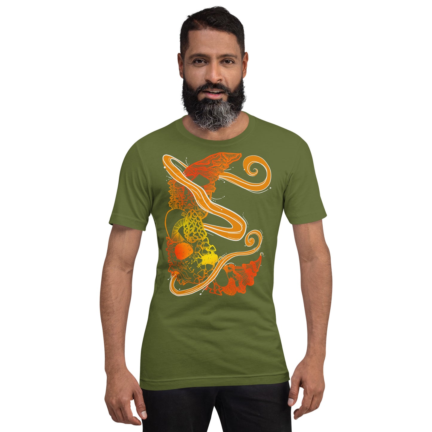 Fire Mushroom Moon Magic Unisex t-shirt