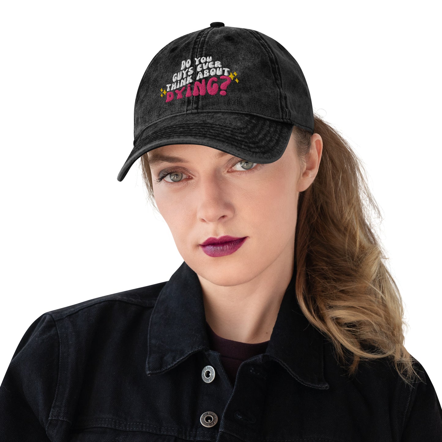 Do you ever think of dying Vintage Cotton Twill Cap (Barbie Movie)