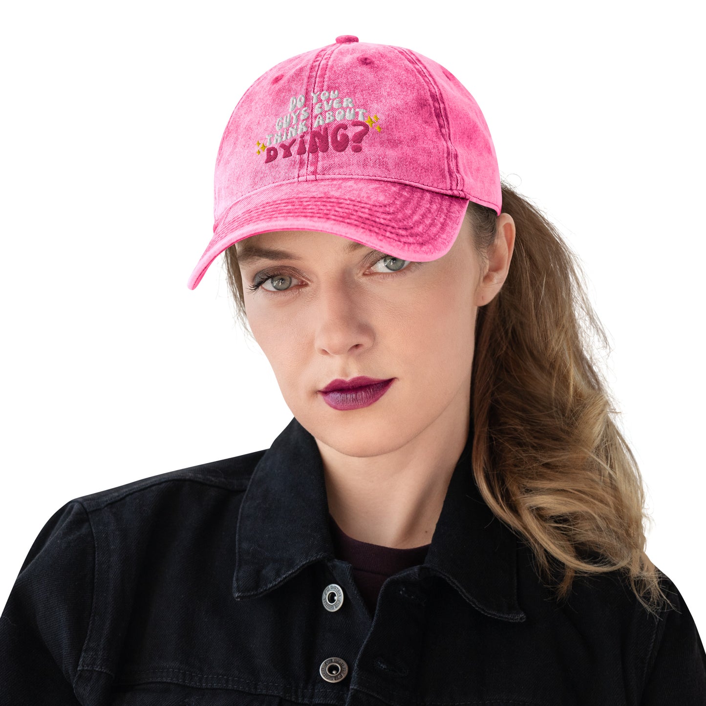 Do you ever think of dying Vintage Cotton Twill Cap (Barbie Movie)