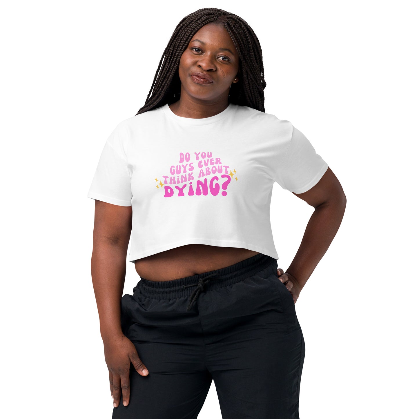 Do you ever think of dying Women’s crop top (Barbie Movie)