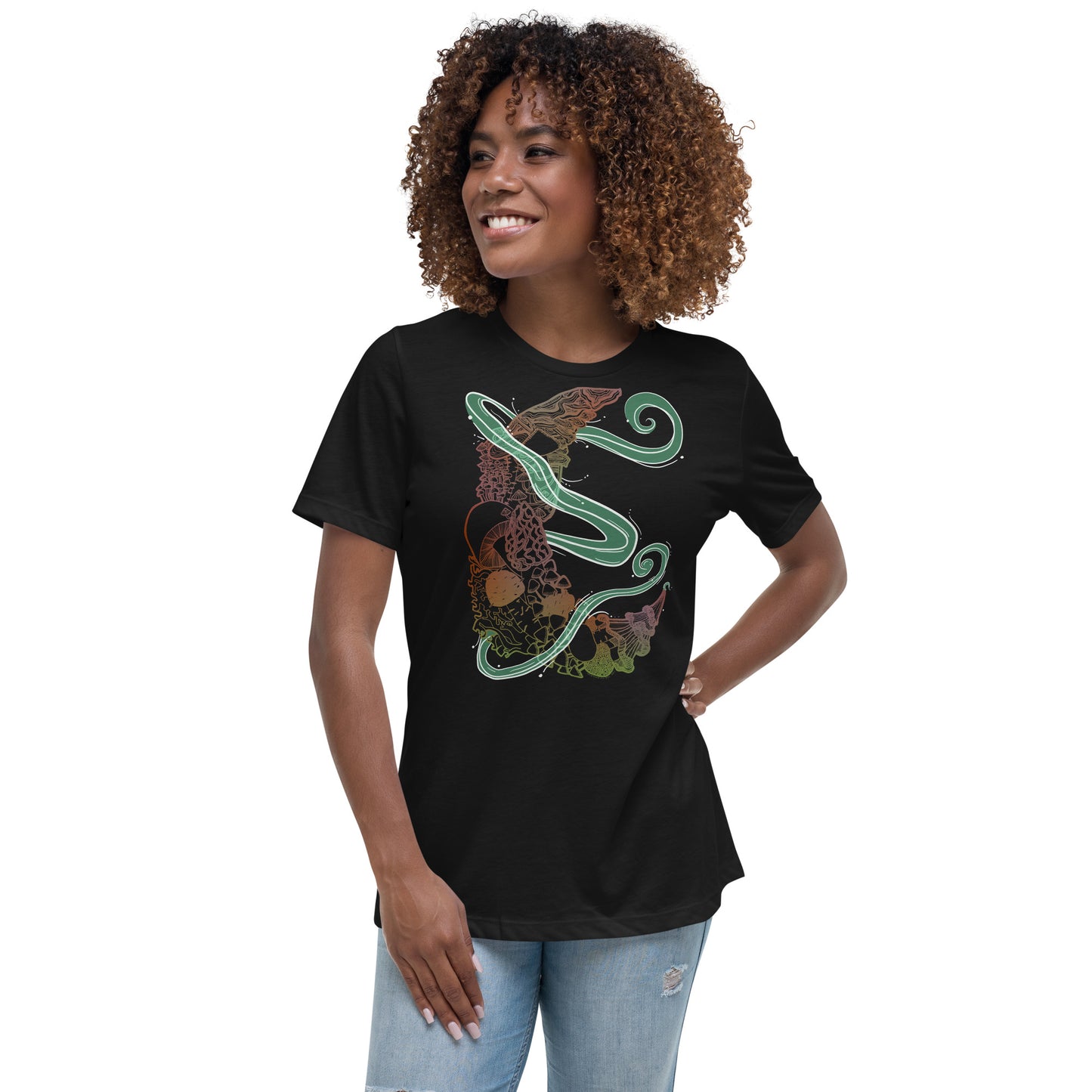 Earthy Mushroom Magic Women's Relaxed T-Shirt