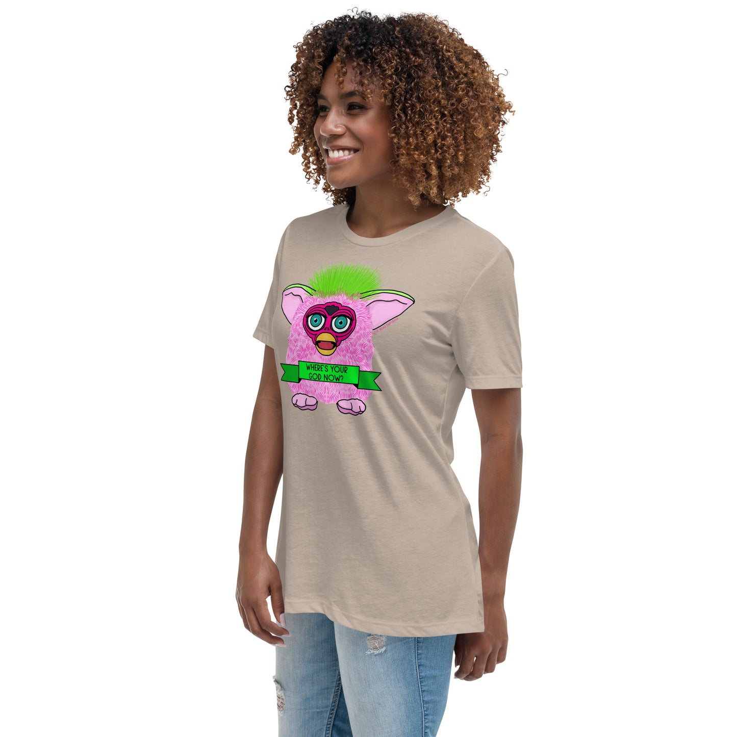 Furby - Where's Your God Now? Women's Relaxed T-Shirt