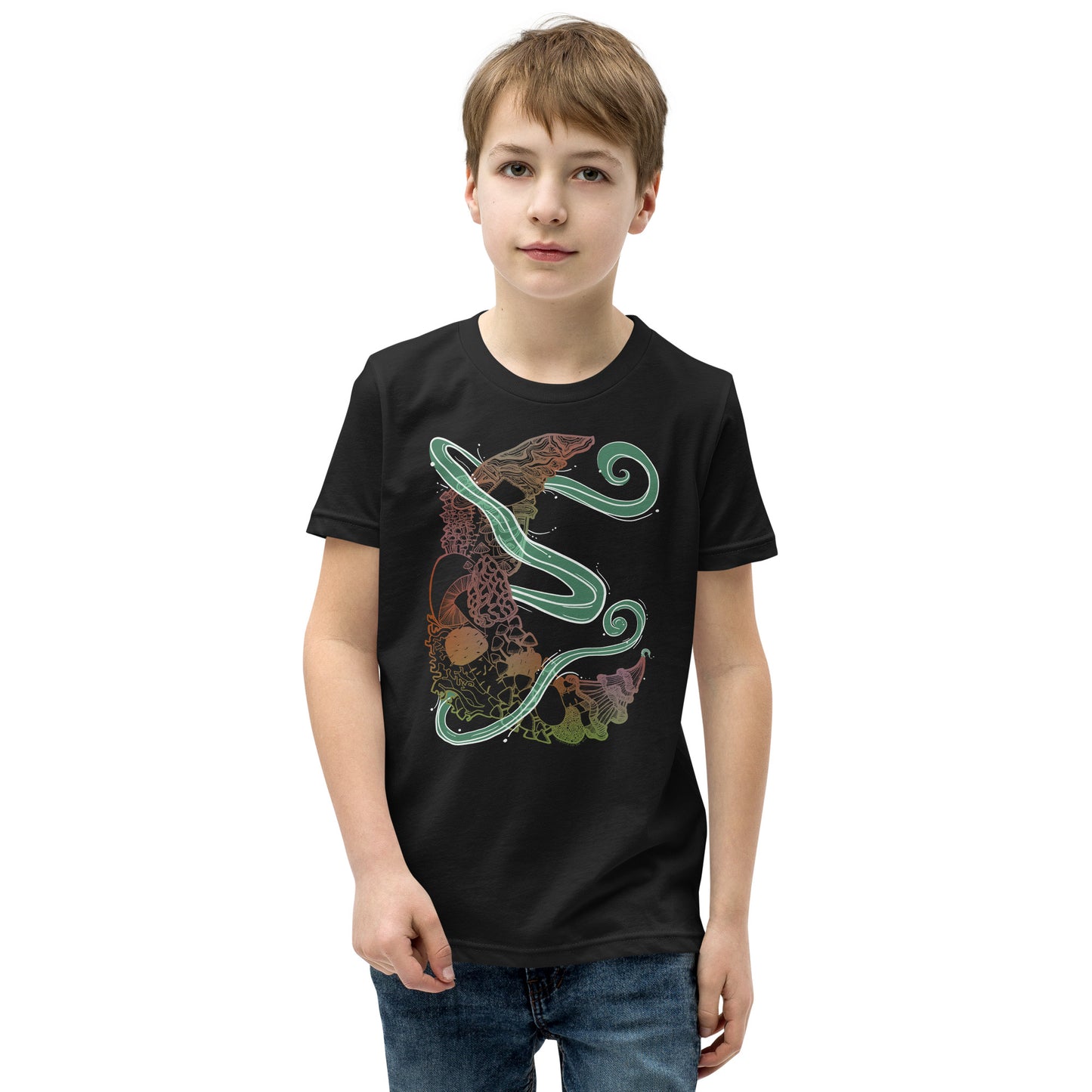 Earthy Mushroom Magic Youth Short Sleeve T-Shirt