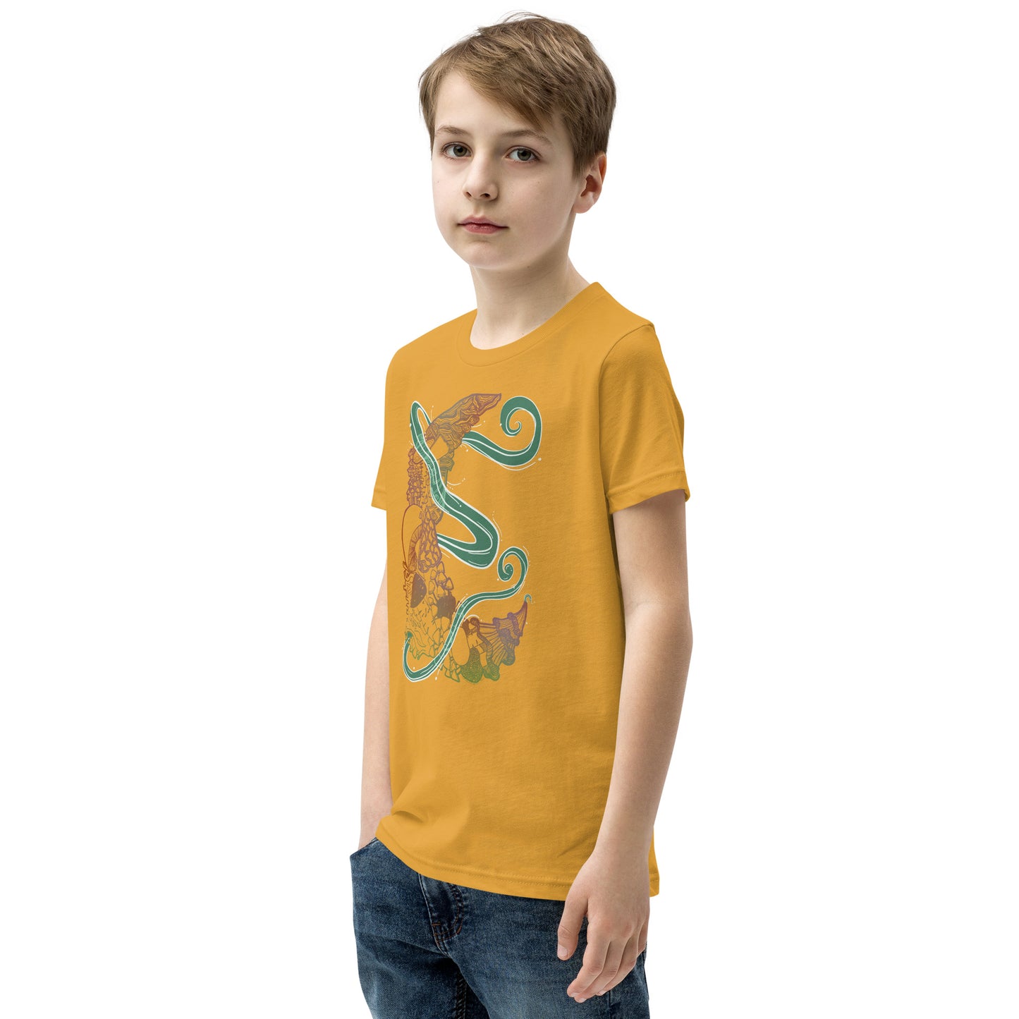 Earthy Mushroom Magic Youth Short Sleeve T-Shirt