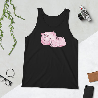 Pink Hippo Tank Top