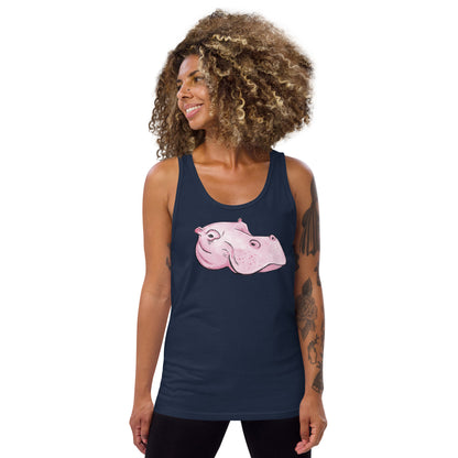 Pink Hippo Tank Top