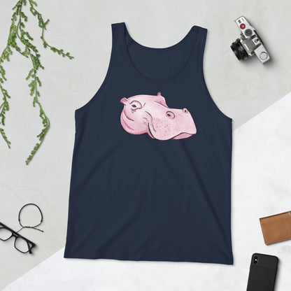 Pink Hippo Tank Top