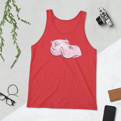 Pink Hippo Tank Top