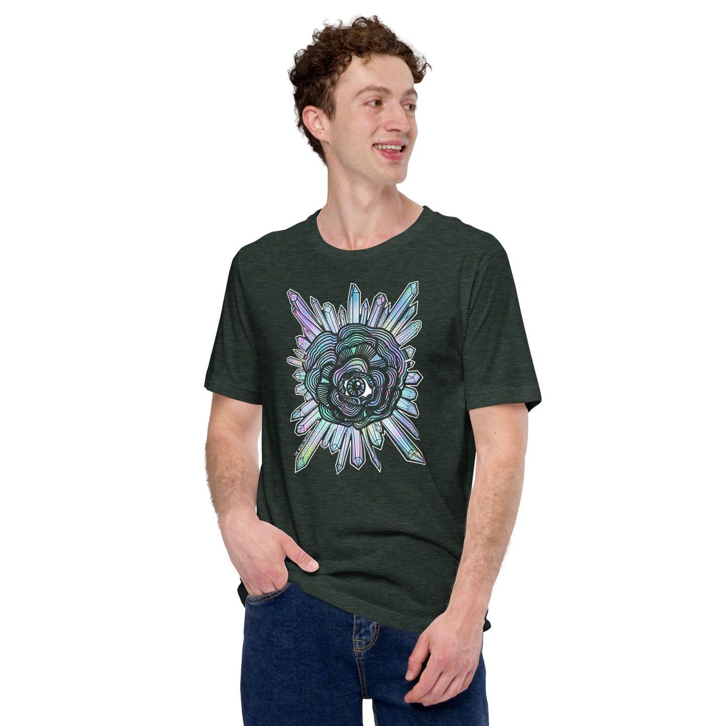 Eyeball Flower Crystals Shirt, Spooky Season Shirt, Stay Spooky Shirt, Pastel Goth Shirt, Spooky Aesthetic, the weird emporium